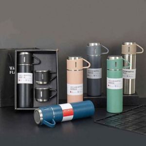 Modern Stainless Steel Tumbler Vacuum Insulated Flask Handle and Lid Tumbler <b>Gift</b> <b>Box</b> Included Tumbler Drinking Flask Set - Product Image 1