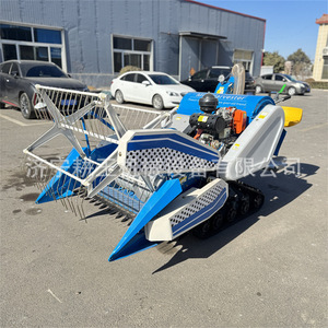 Mini-moissonneuse-batteuse 4LZ-1.05A 15 CV pour céréales, blé, riz, type chenillé agricole - Product Image 4