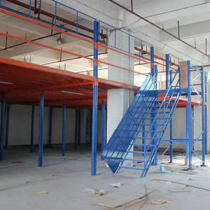 Công nghiệp đa tầng tầng lửng tầng <span class=keywords><strong>Rack</strong></span> hệ thống thép lưu trữ nền tảng với truy cập cầu thang cho kho - Product Image 4