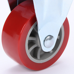 Fixed Caster Wheels 2.5 Inch PU Polyurethane Firm Tread Directional Wheel Bolt Hole Mounting Furniture Use - Product Image 2