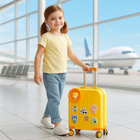 Valise à roulettes pour enfants, bagage de voyage léger en ABS rigide |   360 °   Valise pour enfants avec roues pivotantes et poignée réglable
