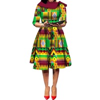 Robe traditionnelle africaine en coton imprimé ciré Robe Batik JAVA Robe africaine Dashiki Robe décontractée