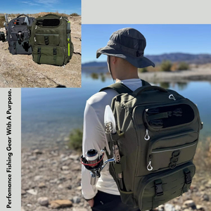 Bolsa de pesca personalizada, nailon resistente al agua, gran capacidad, aparejos de pesca, mochila para cañas - Product Image 2