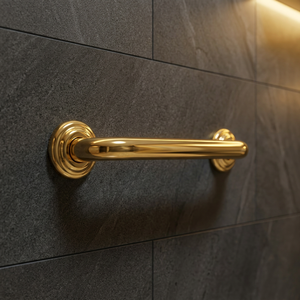 Barre d'appui murale de sécurité durable de 36 pouces, finition PVD dorée, design classique, antidérapante, pour salle de bain - Product Image 1