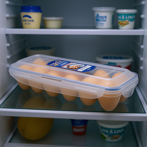 Lock & Lock Egg Storage <b>Container</b> 10 Pack <b>Clear</b> <b>Plastic</b> With Lid For Refrigerator Use - Product Image 3