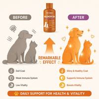 Remplaceur de lait à l'huile de poisson naturelle pour chiens et chats de toutes les générations – Soin de la peau et du pelage, soutien de la santé des yeux et des articulations – OEM