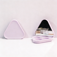 Emballages de palettes de fards à joues et à paupières en plastique portables, personnalisables, à marque privée, vides, pour cosmétiques