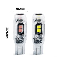 Luz estroboscópica para matrícula EURS de alto brillo T10 2835 5smd, LED automático 5W5, Canbus no polar, bombilla pequeña para coche, lámpara indicadora de ancho