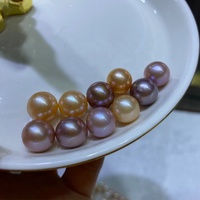 Perles Edison 10 mm 11 mm 12 mm, rondes parfaites, qualité 3A, perles d'eau douce en vrac, blanc, rose, violet, perle Edison pour pendentif