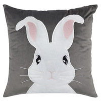 Weiche 100% Samt Kissen bezug Cartoon Cute Funny Rabbit Pattern Stickerei Kissen bezug Kissen bezug Luxury Style