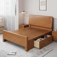 Camas Altas y Bajas de Estilo Simple y Elegante, Madera de Caucho, Ecológicas y Saludables