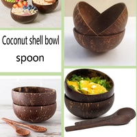 Bol en coquille de noix de coco de haute qualité cuillères en bois bols de Smoothie à la noix de coco naturels bols à salade pour cadeaux végétaliens décor de cuisine