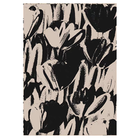 Impression sur toile noir et blanc, œuvre d'art abstraite géométrique, art mural personnalisé, peinture sur toile faite à la main, peinture moderne