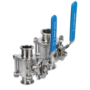 Válvula de Bola Industrial Hidráulica CF8 Cf8m de Acero Inoxidable Sanitario de 3 Piezas (3PC) para Alimentos y Bebidas - Product Image 5