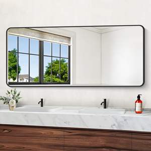 Espejo de baño autoadhesivo montado en la pared, superventas, opción sin perforaciones, perfecto para lavabos y necesidades de maquillaje - Product Image 1
