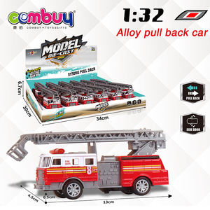 Mini camión de bomberos de juguete, vehículo con luz souns, puerta abierta, 1:32 - Product Image 6