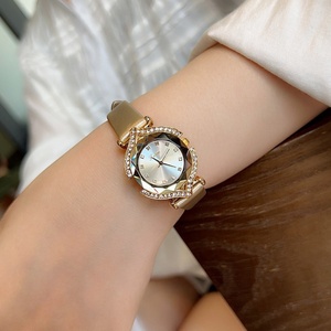 Ladies' <b>Watches</b> with Diamond Inlays, Personalized Women's Rhombus Rhinestone Leather Strap <b>Watches</b> for Women - Product Image 3