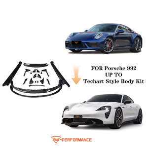 Kit de conversion <span class=keywords><strong>Techart</strong></span> Style en fibre de carbone pour <span class=keywords><strong>Porsche</strong></span> <span class=keywords><strong>911</strong></span> 992 : Lame avant, diffuseurs, jupes latérales et coques de rétroviseurs - Product Image 1