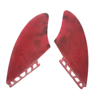 Bas quantité minimale de commande prix d'usine Surf couleur rouge aileron double ailerons quille en fibre de verre aileron de surf