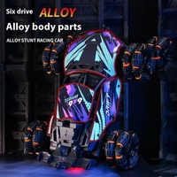 6 ruedas de aleación RC coche 4WD transformar Control remoto Drift Stunt todoterreno escalada camión volquete juguete recargable para niños