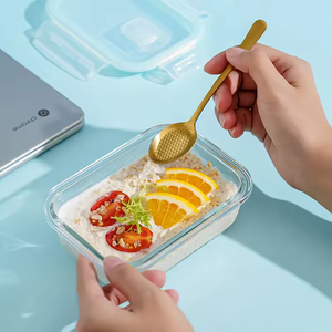Stackable Wholesale Kitchen <b>Microwavable</b> Airtight High Borosilicate <b>Lunch</b> <b>Box</b> Glass for Food Storage Container with Locking Lid - Product Image 6