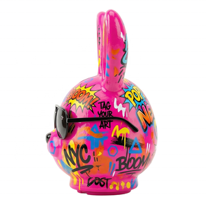 Hucha de cerámica personalizada de fábrica con forma de conejo, estatua artesanal, decoración del hogar, regalo para niños, hucha para monedas - Product Image 4