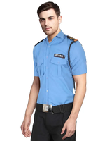 Écussons personnalisés à manches courtes pour hommes, uniformes d'officier et de garde, chemises de sécurité pour hommes