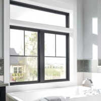 Fenêtre à guillotine en verre aluminium blanc personnalisée Style moderne Conception coulissante verticale ascendante pour salle de bain Acier inoxydable