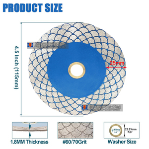 Disco Diamantato 115 Disco de ventilador de cerámica Disco de corte de azulejo Máquina Hacer diamantes Hoja de sierra Disco de corte de azulejo de porcelana sin chips - Product Image 3