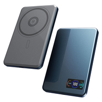 Power Bank Magnetik Nirkabel 5000mah/10000mah Kapasitas Tinggi dengan Port Type-C 20W/15W untuk Ponsel dan Jam Tangan Pintar