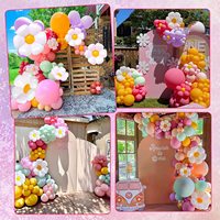 Macaron petite marguerite ballon arc ensemble fête anniversaire célébration scène décoratif ballon ensemble