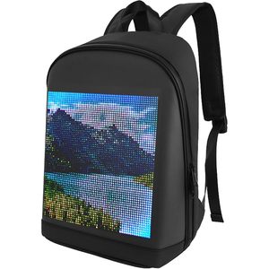 Lixada LED <b>Backpack</b> Digital Screen Customizable Travel Bag for <b>Men</b> Women - Product Image 1