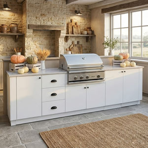 Cuisine extérieure <span class=keywords><strong>de</strong></span> haute qualité <span class=keywords><strong>en</strong></span> acier inoxydable antibactérien avec barbecue, conception gratuite - Product Image 1