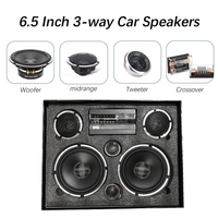 Speaker Mobil Koaksial 3-Way Zeming Audio 6.5 Inch, Termasuk Tweeter, Midrange, Midbass