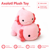 Jouets en peluche de haute qualité, super doux, en coton PP, animaux, salamandre rose, jouets en peluche pour soulager le stress