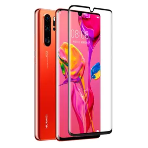 3d kavisli 9h temperli cam ekran koruyucu Film için Huawei P30 Pro