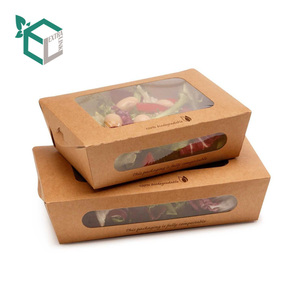 Wholesale Take Away Food Boxes Kraft Paper French Fries Fried Chicken Vegetable Carton Paper Food Packaging Box