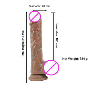 Vibratore Dildo in Silicone liquido di grande potenza a 7 spinte vibratore riscaldante con struttura trasparente, pene telescopico, per giocattoli Sexy femminili - Product Image 2