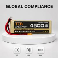 Batterie LiPo TCB améliorée haute performance 4500mAh 2S-6S 7.4V-22.2V 35C 40C 75C pour modèles RC (avions, voitures, bateaux)