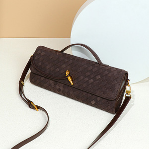 Nouvelle <span class=keywords><strong>Pochette</strong></span> de Soirée 2026 en Velours Suédé Tressé, Style Neutre Haut de Gamme pour Femme, Sac à Bandoulière Unique pour Fêtes - Product Image 4