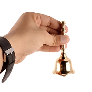 Handcrafted Traditional Brass Hand Bell for Temple Pooja Prayer Tabletop Wedding & Diwali Home Decor - Product Image 5