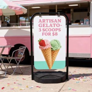 Support d'affichage mural pour affiches avec base à eau pour sites promotionnels - Product Image 3