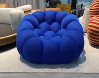 Chaise de loisirs moderne nordique en tissu velours citrouille Relax Accent Chair Furniture Bubble Sofa