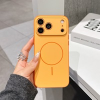 Coque de téléphone magnétique fine, toucher doux, couleur contrastée 2-en-1, compatible avec iPhone 17 Pro Max 16 15