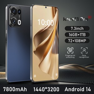 2025ใหม่สมาร์ทโฟนคุณภาพสูงโปร True 4G แอนดรอยด์สองซิม Reno13สแตนด์บายคู่โทรศัพท์ออลอินวันรองรับหลายภาษา