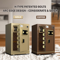 Coffre-fort en acier massif avec serrure à empreintes digitales, coffre-fort pour hôtel, coffre-fort pour bijoux et argent avec serrure à empreintes digitales