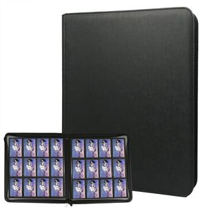 480 Pockets PU Leather Trading Card Binder Baseball Card Collector Side Loading Pocket Binder For Sport Card
