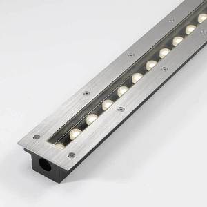 Arandela <span class=keywords><strong>de</strong></span> pared <span class=keywords><strong>LED</strong></span> <span class=keywords><strong>de</strong></span> acero inoxidable para exteriores, impermeable, IP65, <span class=keywords><strong>tira</strong></span> <span class=keywords><strong>de</strong></span> foco integrada DC24V 3000K, Blanco cálido regulable para iluminación - Product Image 1
