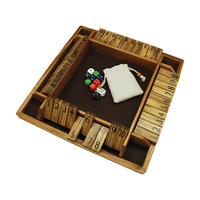 Jeu de société à 4 voies (2-4 joueurs) pour enfants et adultes [grand jeu de société en bois à 4 faces, 8 dés