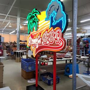 Insegna Luminosa a <span class=keywords><strong>LED</strong></span> per Attività Commerciali, Cartello Pubblicitario su Pilastro, Insegna Pylon a <span class=keywords><strong>LED</strong></span> - Product Image 2